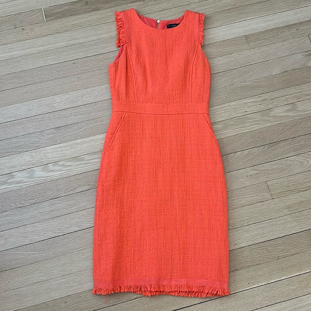 Orange pencil dress from jcrew